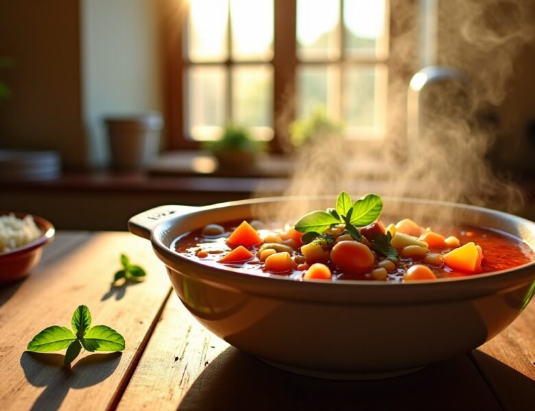 Minestrone minute : la soupe italienne saine à préparer sans attendre