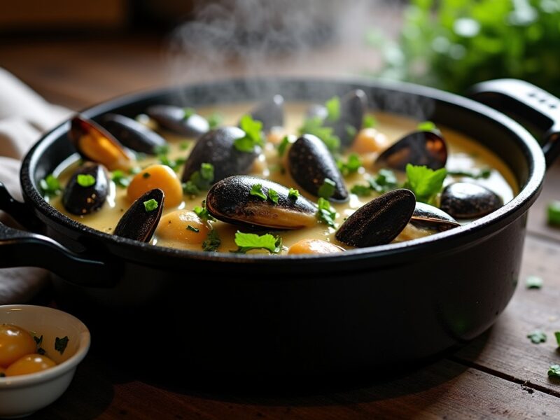 Délicieuses moules à la crème : une recette rapide, simple et pleine de saveurs