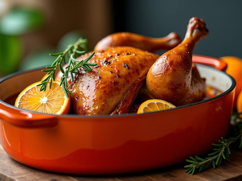 Délicieuse recette express de canard à l&rsquo;orange en cocotte pour un repas réussi