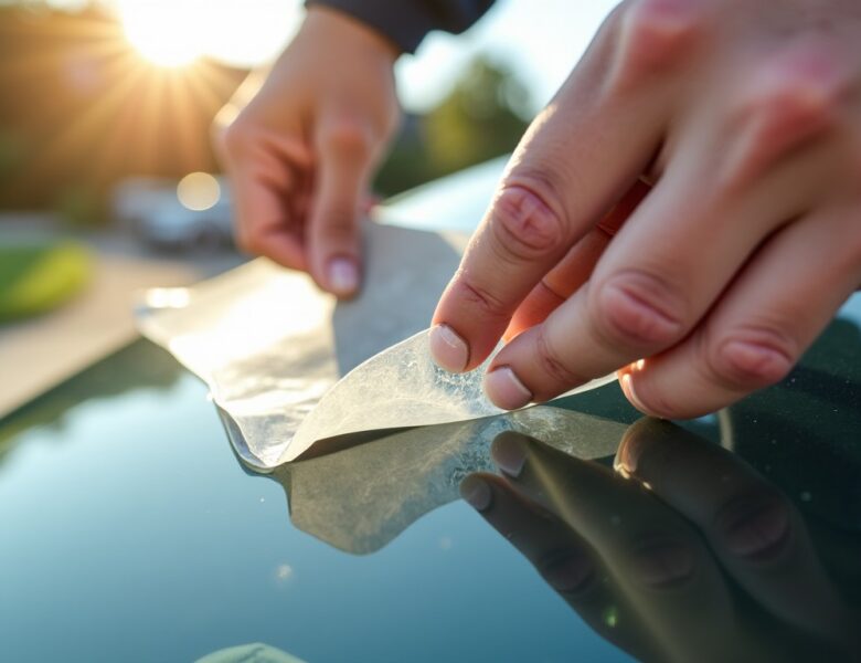 Astuce pratique pour retirer facilement un film protecteur durci par le soleil
