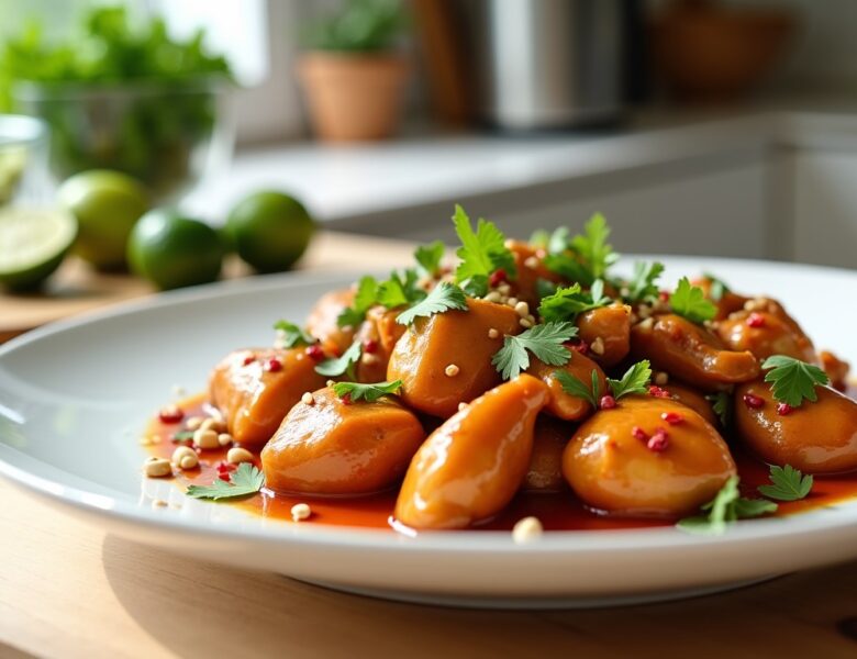 Délicieux Poulet Thaï aux Cacahuètes : Une Recette Simple et Express à Tester Chez Vous